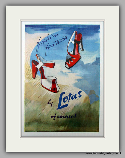 Lotus Fashion Fantasia Shoes.  Original advert 1947 (ref AD10039)