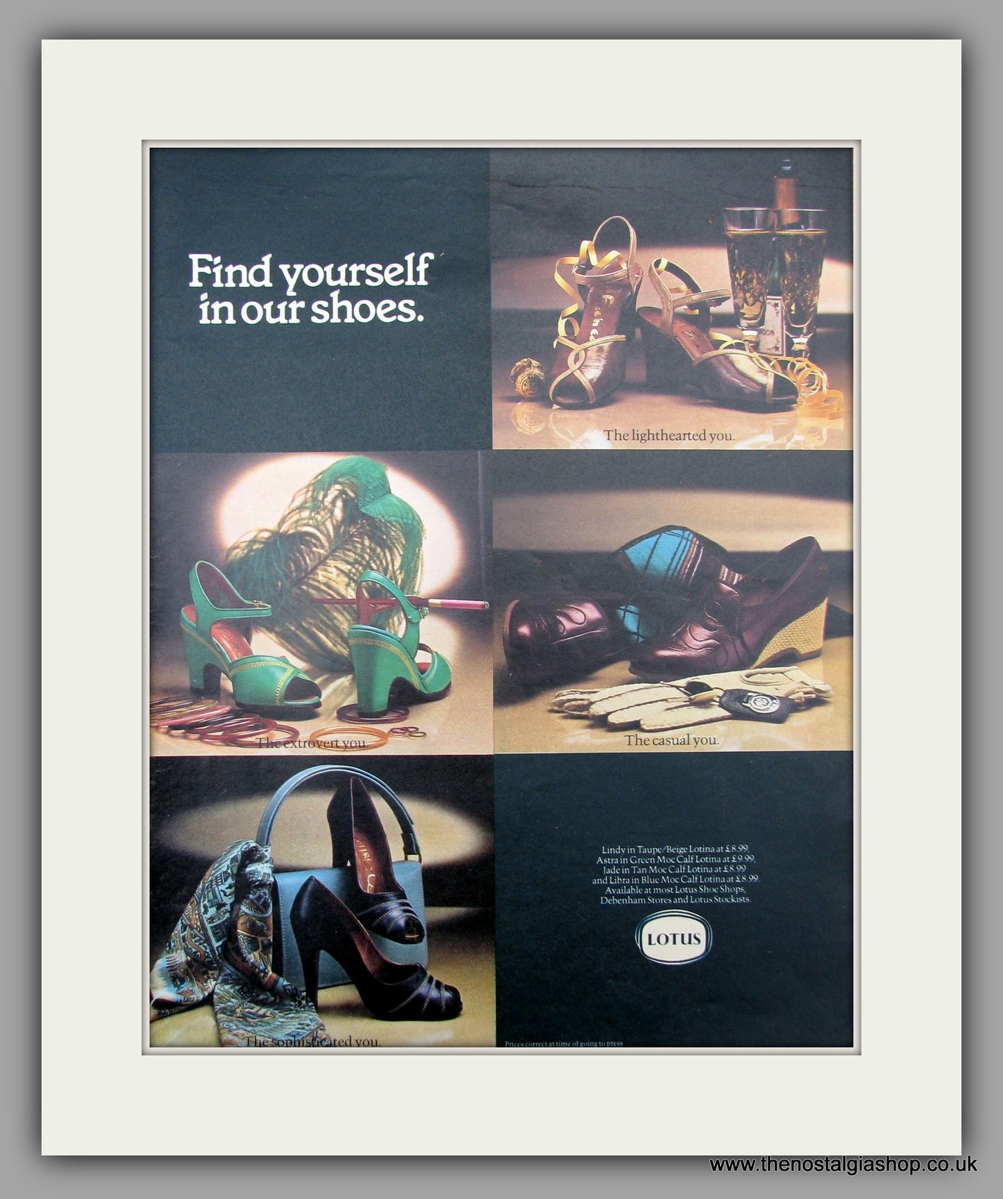 Lotus Shoes.  Original advert 1977 (ref AD10041)
