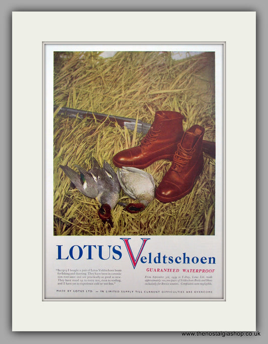 Lotus Veldtschoen Boots.  Original advert 1946 (ref AD10042)