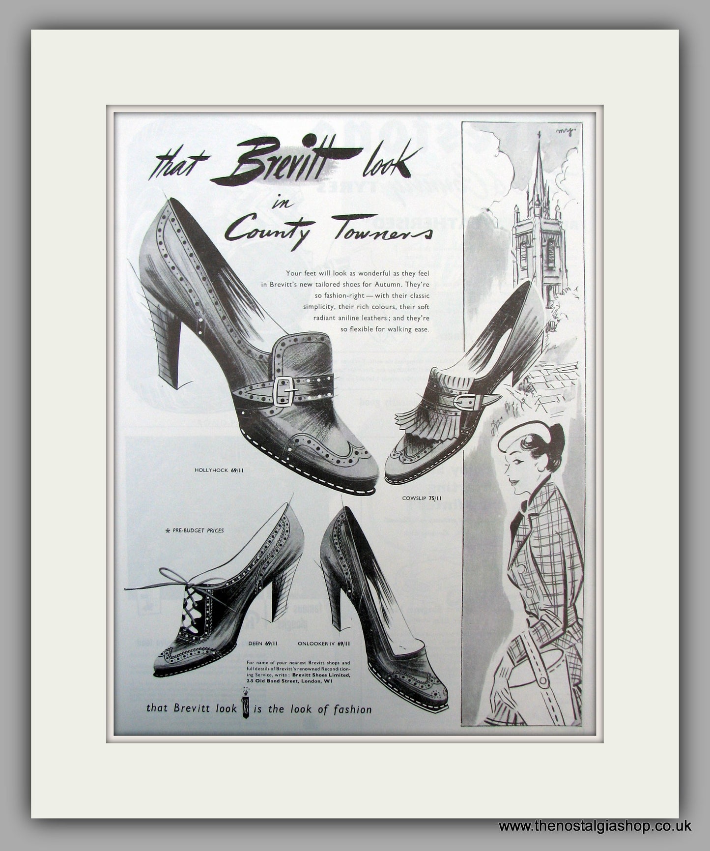 Brevitt County Towners Shoes.  Original advert 1955 (ref AD10043)