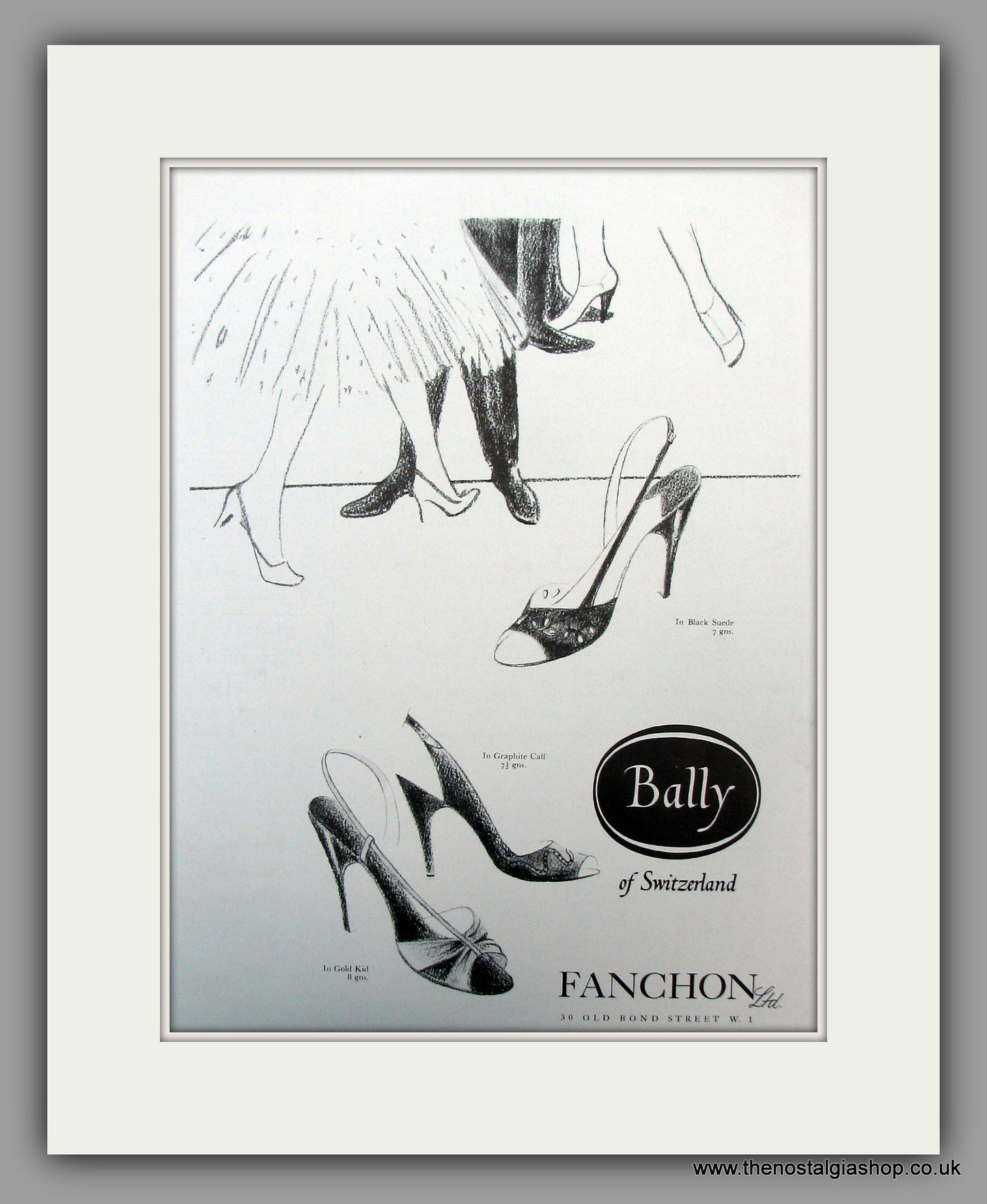 Bally Shoes.  Original advert 1954 (ref AD10047)