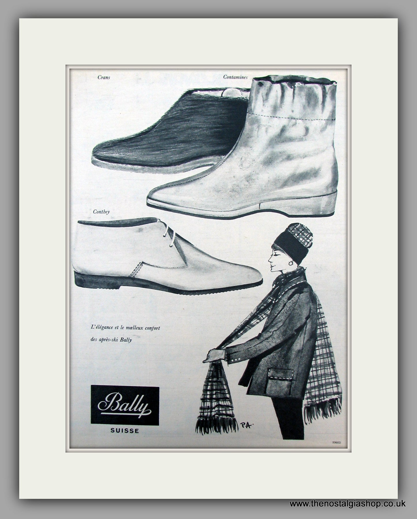 Bally Shoes.  Original advert 1960 (ref AD10048)