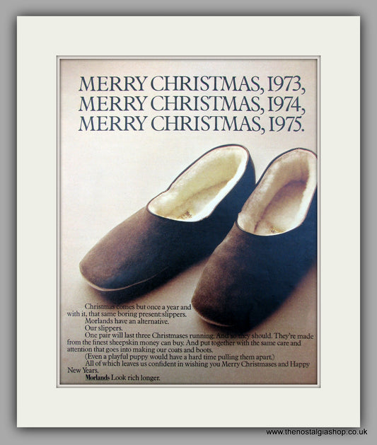 Morlands Slippers.  Original advert 1973 (ref AD10057)