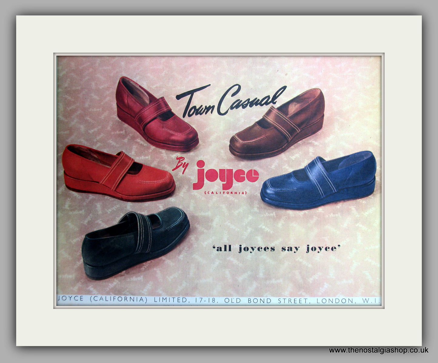 Joyce Town Casual Shoes.  Original advert 1948 (ref AD10060)