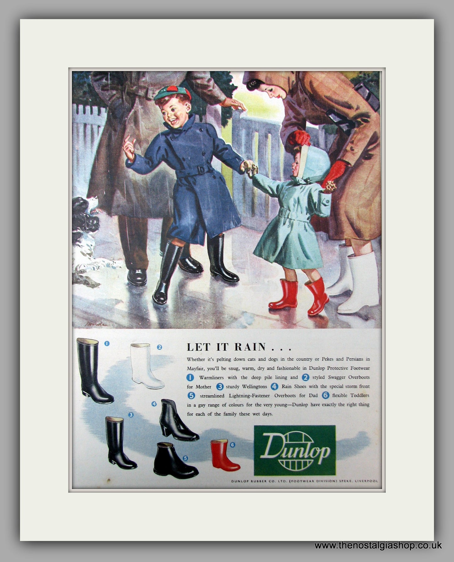 Dunlop Rubber Boots.  Original advert 1949 (ref AD10061)