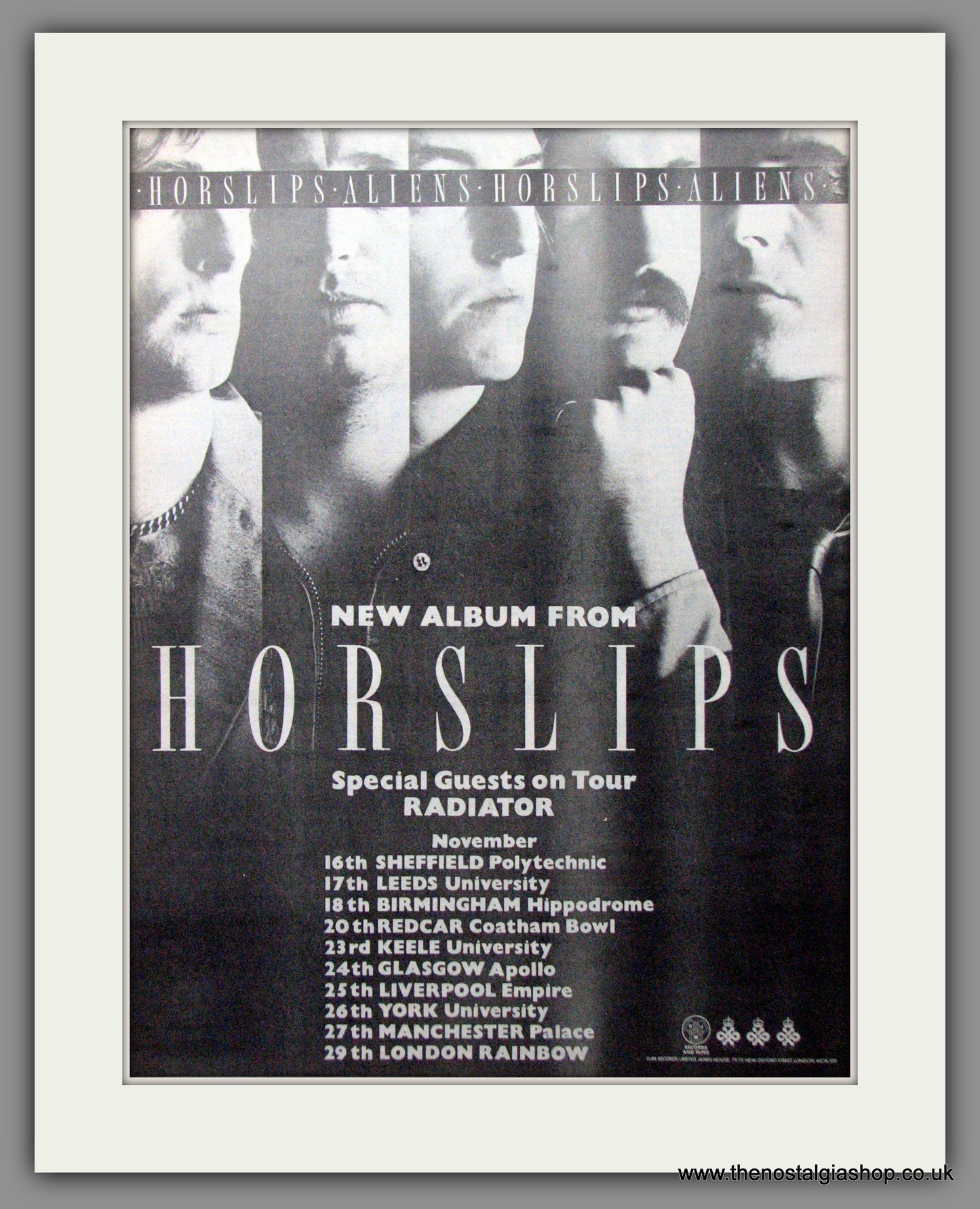 Horslips. Aliens. UK Tour Dates. Original Advert 1977 (ref AD12183)