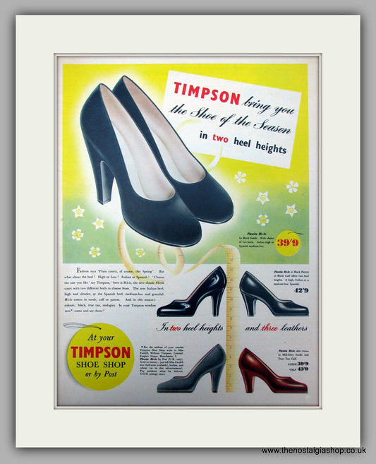 Timpson Shoes.  Original advert 1954 (ref AD10063)