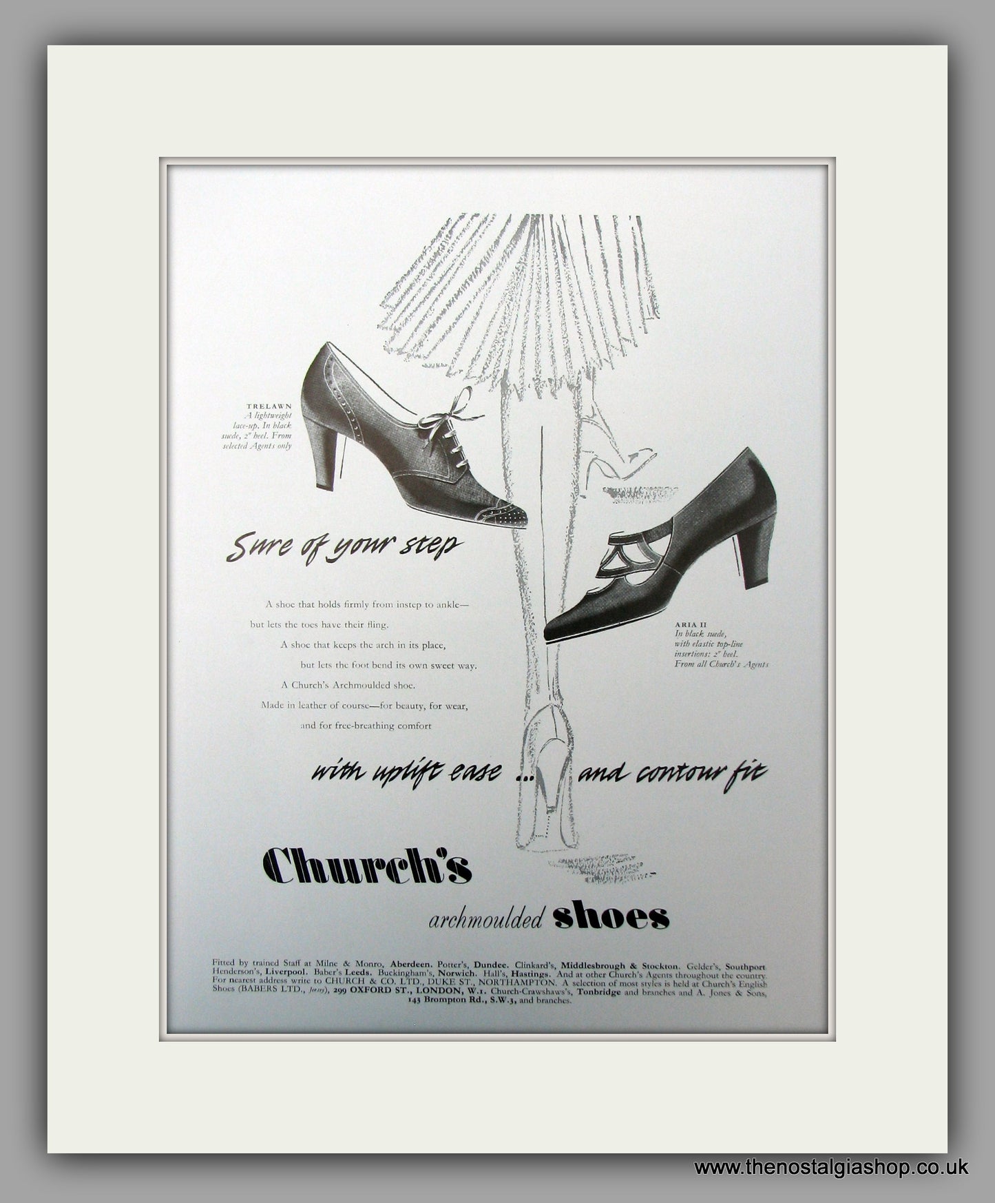 Church's Archmoulded Shoes.  Original advert 1956 (ref AD10064)