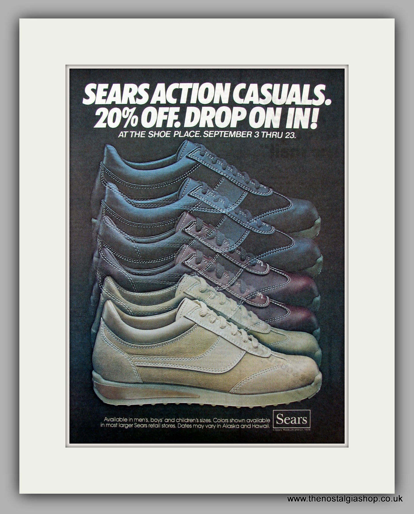Sears Shoes.  Original Vintage advert 1978 (ref AD10098)