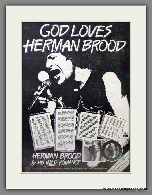Herman Brood. Wild Romance. Original Advert 1979 (ref AD12242)