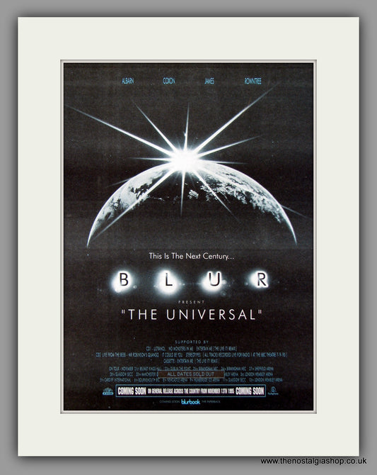 Blur The Universal.  Original Vintage Advert 1995 (ref AD10149)