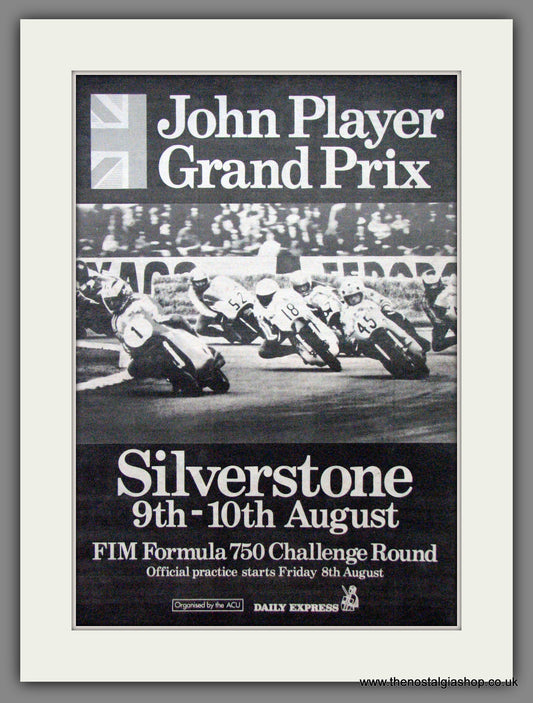 Silverstone Grand Prix. Motorcycle Racing. Original Advert 1975 (ref AD12332)