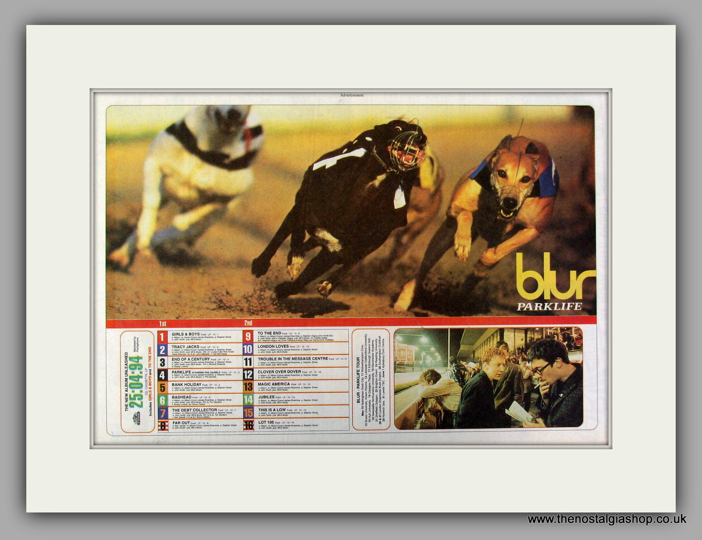 Blur Parklife.  Original Vintage Advert 1994 (ref AD56093)