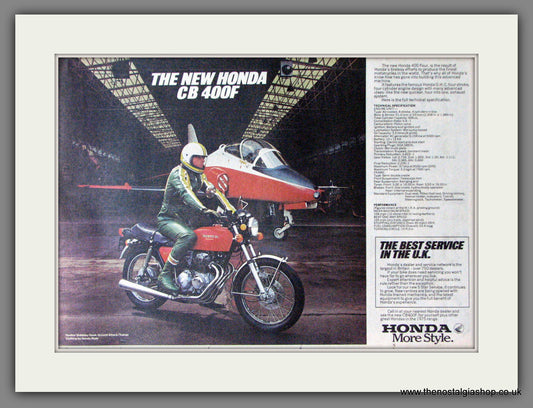 Honda CB 400F Motorcycle . Original Advert 1975 (ref AD12336)