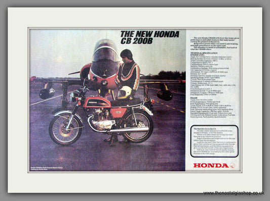 Honda CB 200B Motorcycle . Original Advert 1975 (ref AD12337)