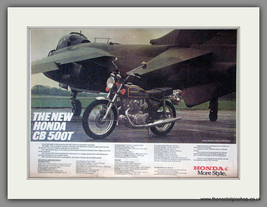 Honda CB 500T Motorcycle. Original Advert 1975 (ref AD12339)