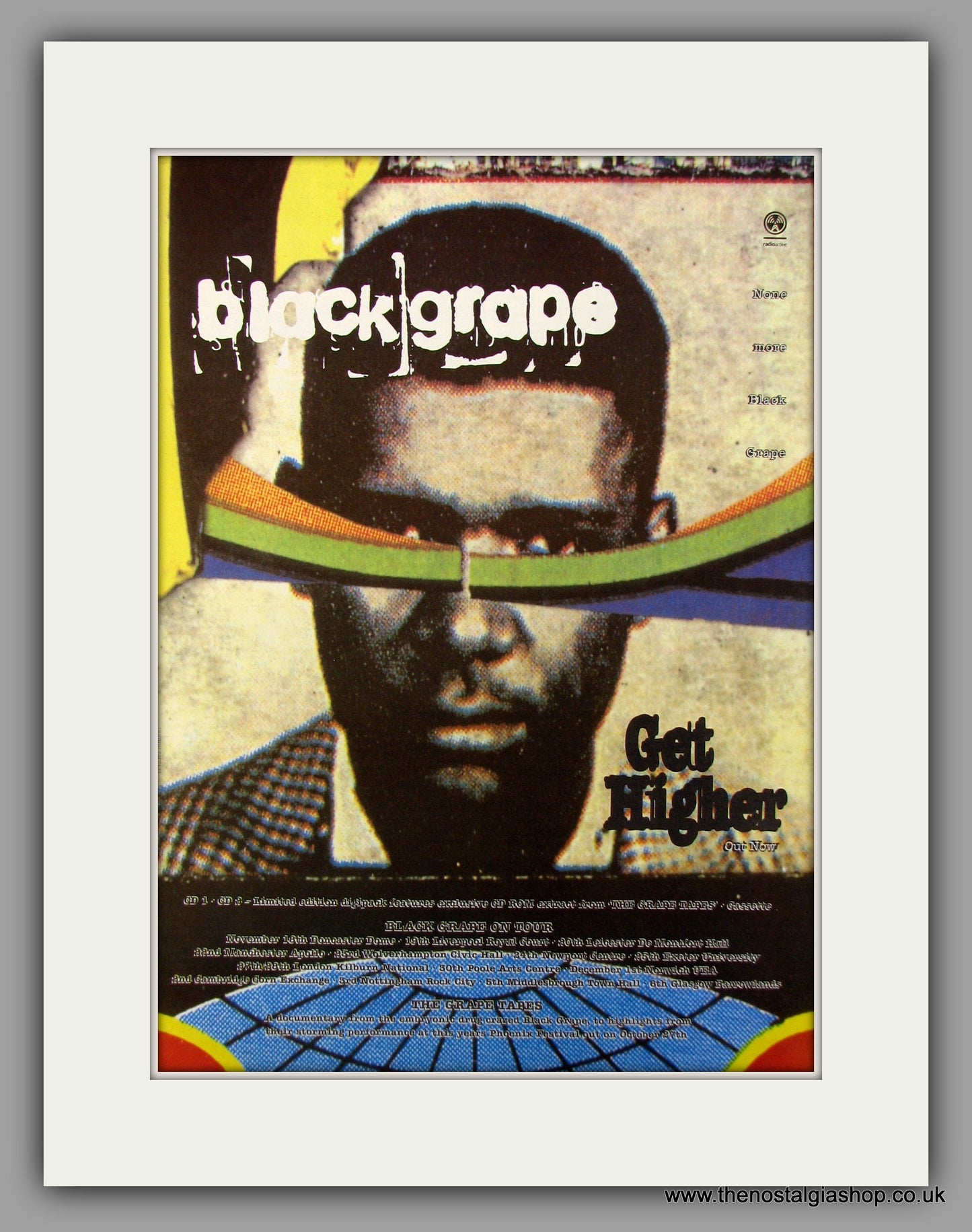 Black Grape Get Higher / Tour Dates.  Original Vintage Advert 1997 (ref AD10160)