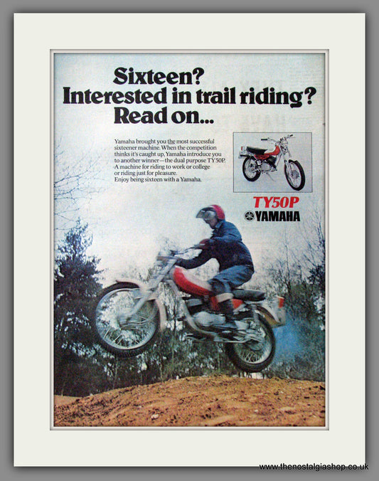 Yamaha TY50P Motorcycle. Original Advert 1976 (ref AD12343)