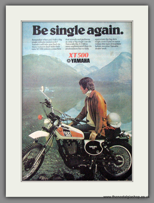 Yamaha XT500 Motorcycle. Original Advert 1976 (ref AD12348)