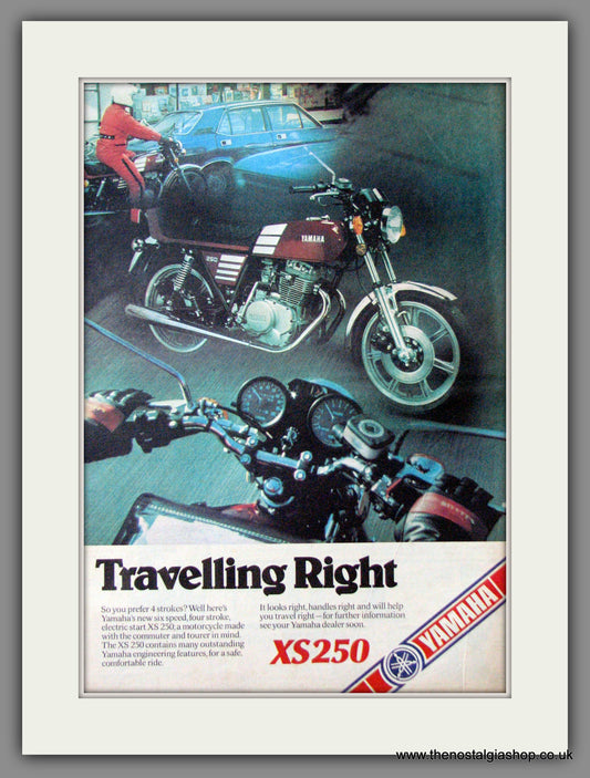 Yamaha XS250 Motorcycle. Original Advert 1977 (ref AD12353)