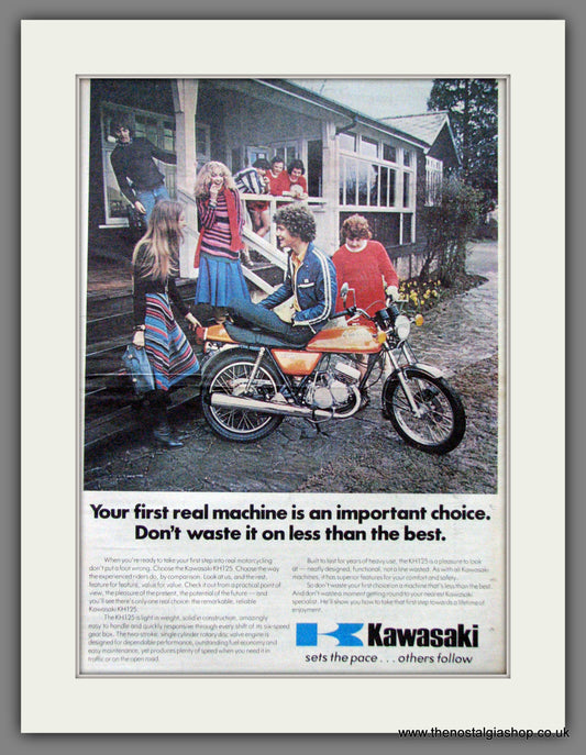 Kawasaki KH125 Motorcycle. Original Advert 1977 (ref AD12364)