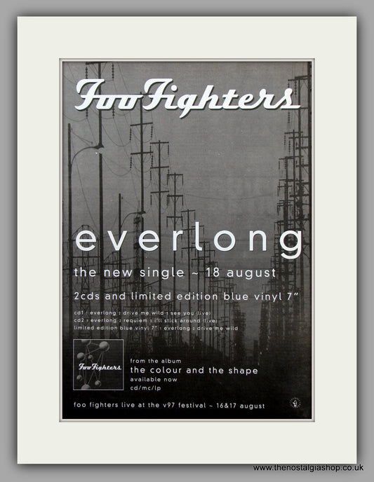 Foo Fighters Everlong.  Original Vintage Advert 1997 (ref AD10197)