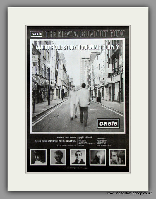 Oasis What's The Story Morning Glory.  Large Original Vintage Advert 1995 (ref AD10202)