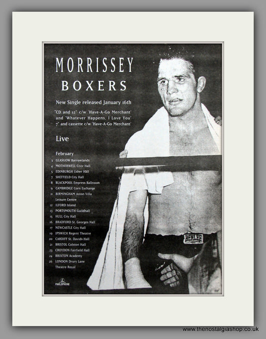 Morrissey Boxers.  Original Vintage Advert 1995 (ref AD10212)