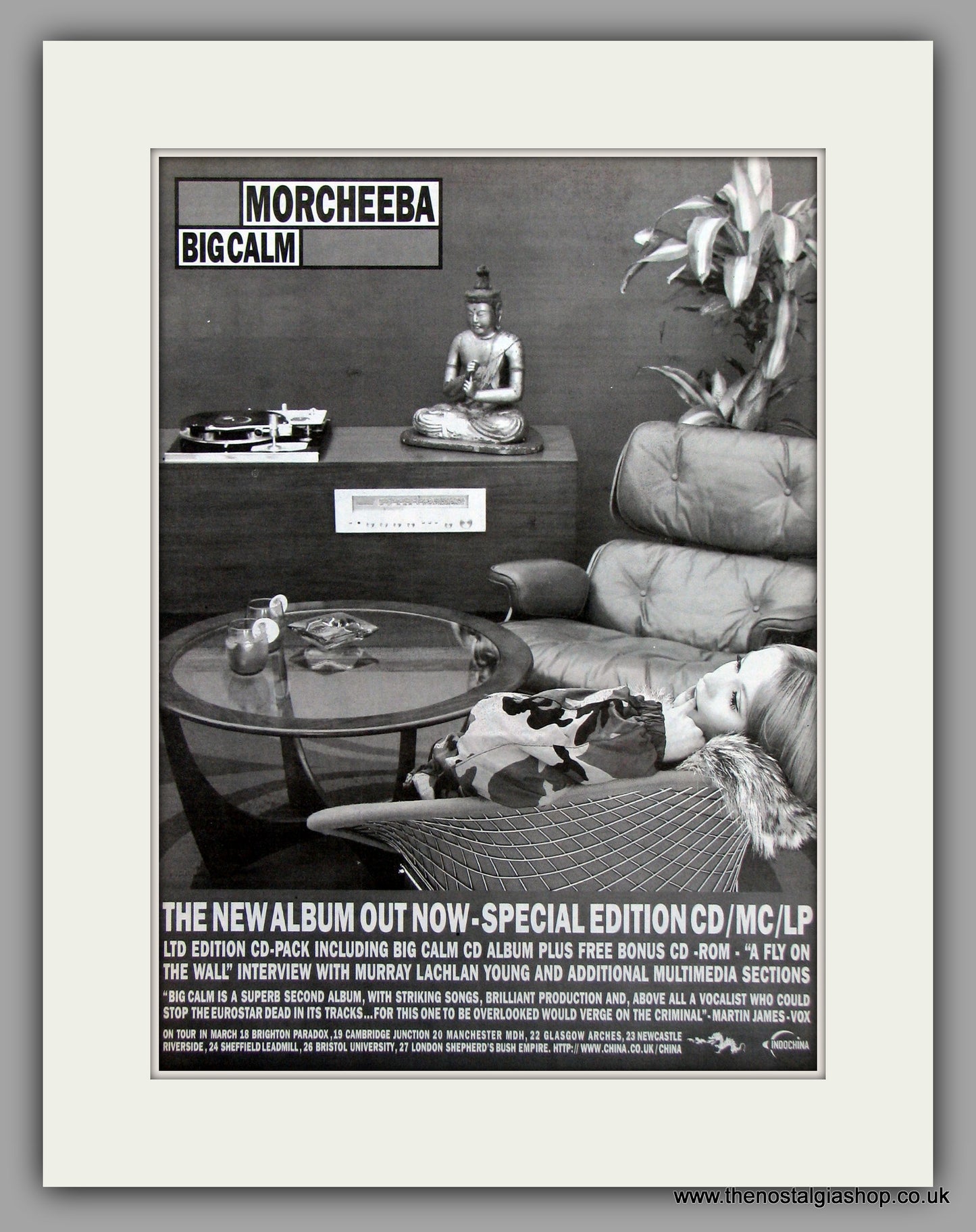 Morcheeba Big Calm.  Original Vintage Advert 1998 (ref AD10218)