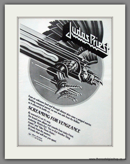 Judas Priest. Screaming For Vengeance. 1982 Original Advert (ref AD55021)