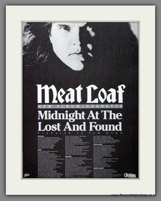 Meat Loaf. Midnight At The Lost And Found. 1983 Original Advert (ref AD55024)