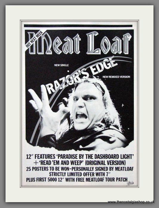 Meat Loaf. Razor's Edge. 1983. Original Advert (ref AD55028)