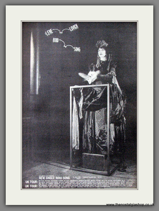 Lene Lovich Bird Song. Original Advert 1979 (ref AD12618)