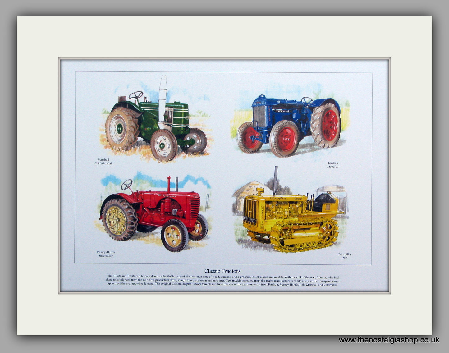 Tractor Classics.  Mounted Print