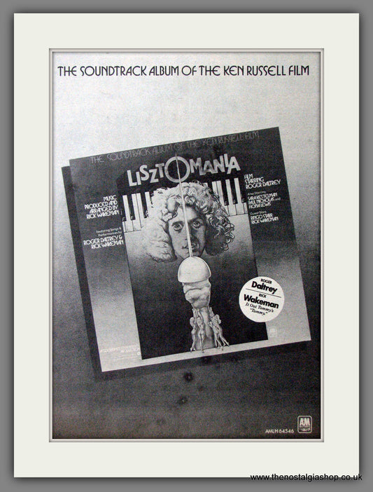 Lisztomania Soundtrack. Original Advert 1975 (ref AD12635)