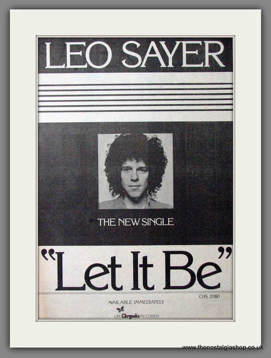 Leo Sayer Let It Be. Original Advert 1975 (ref AD12636)