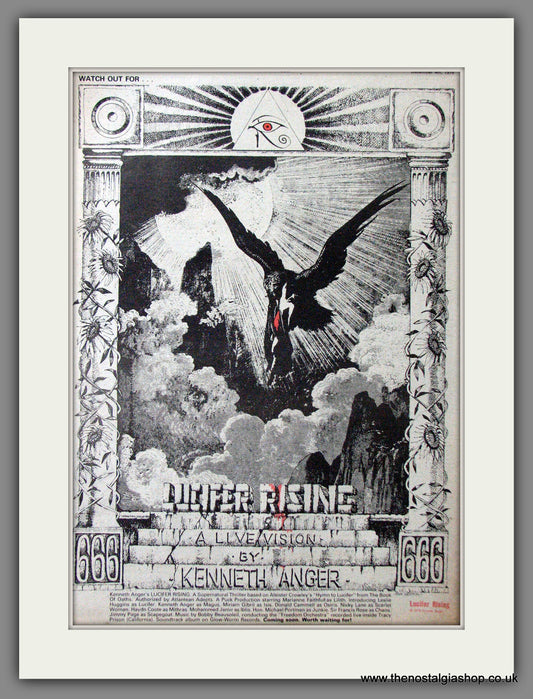 Kenneth Anger's Lucifer Rising. Original Advert 1976 (ref AD12654)