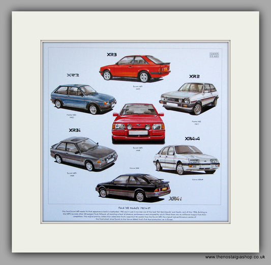 Ford XR Models 1980/89 Mounted Print