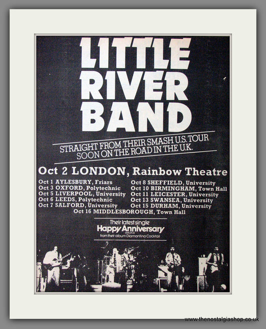 Little River Band UK Tour. Original Advert 1977 (ref AD12685)