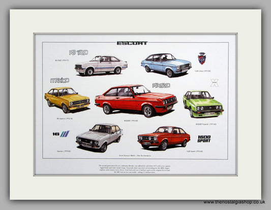 Ford Escort Mk II The Performers. Mounted Print