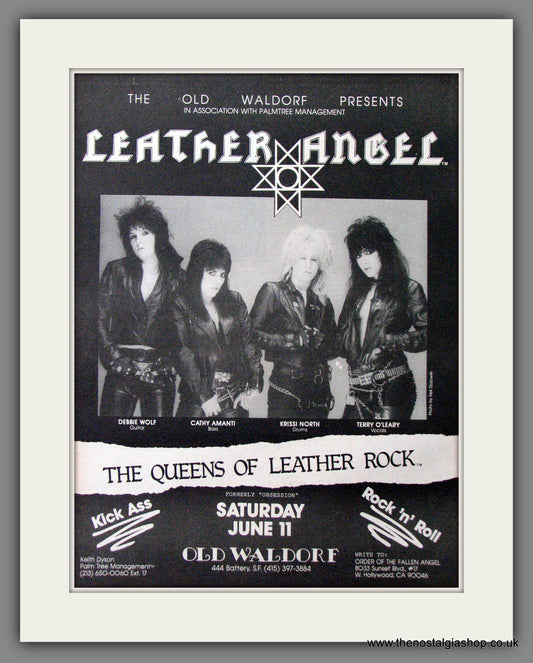 Leather Angel Concert. Original Advert 1975 (ref AD12726)