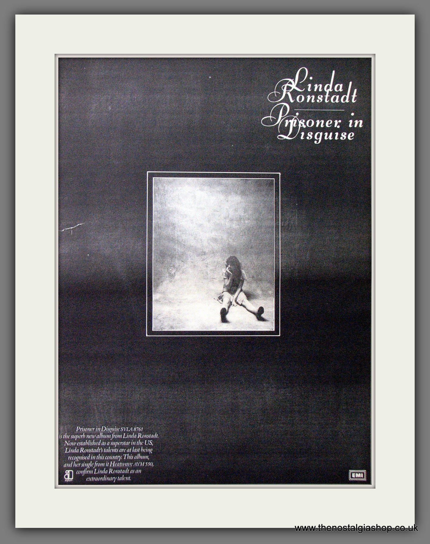 Linda Ronstadt Prisoner In Disguise. Original Advert 1975 (ref AD12727)