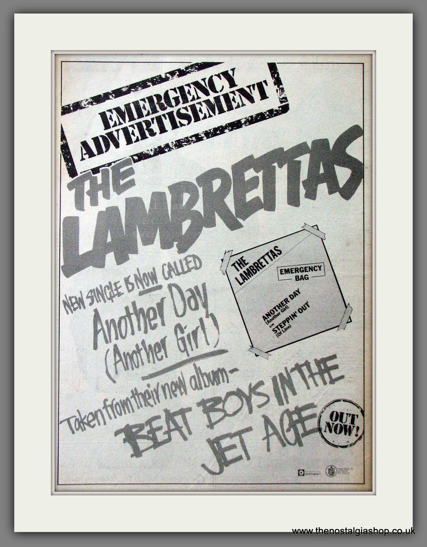 Lambrettas (The) Another Day (Another Girl). Original Advert 1980 (ref AD12741)
