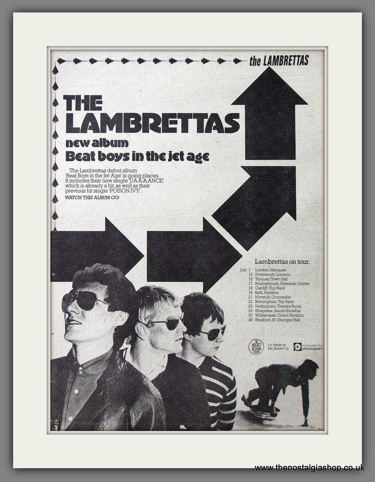 Lambrettas (The) Beat Boys In The Jet Age. Original Advert 1980 (ref AD12742)