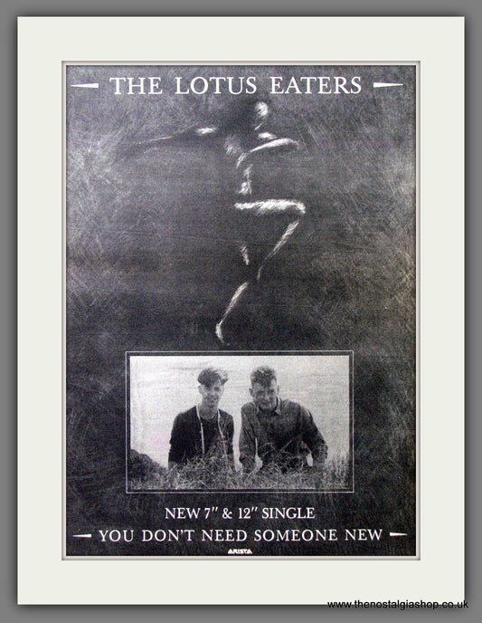 Lotus Eaters (The) You Don't Need Someone New. Original Advert 1983 (ref AD12743)