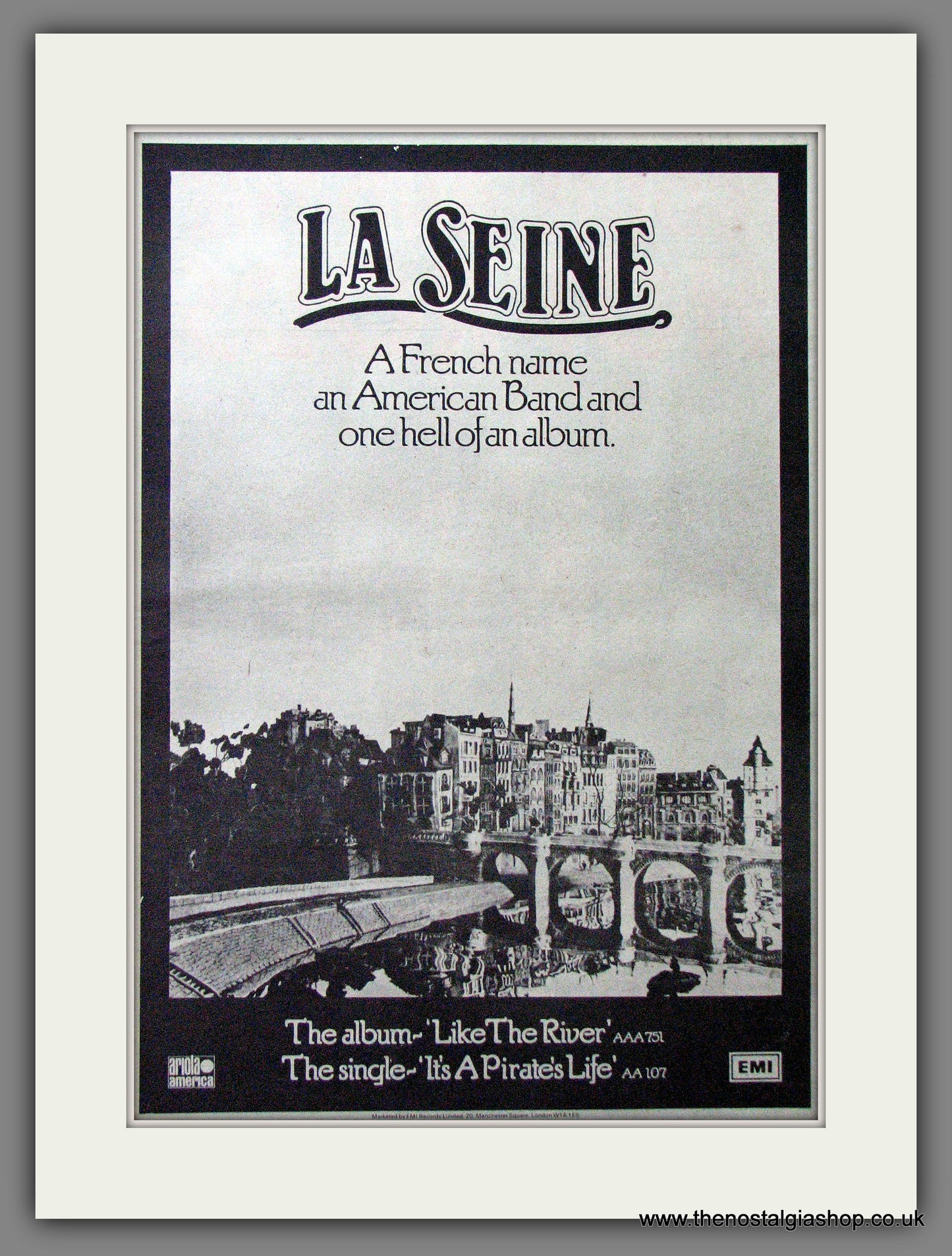 La Seine Like The River. Original Advert 1976 (ref AD12744)