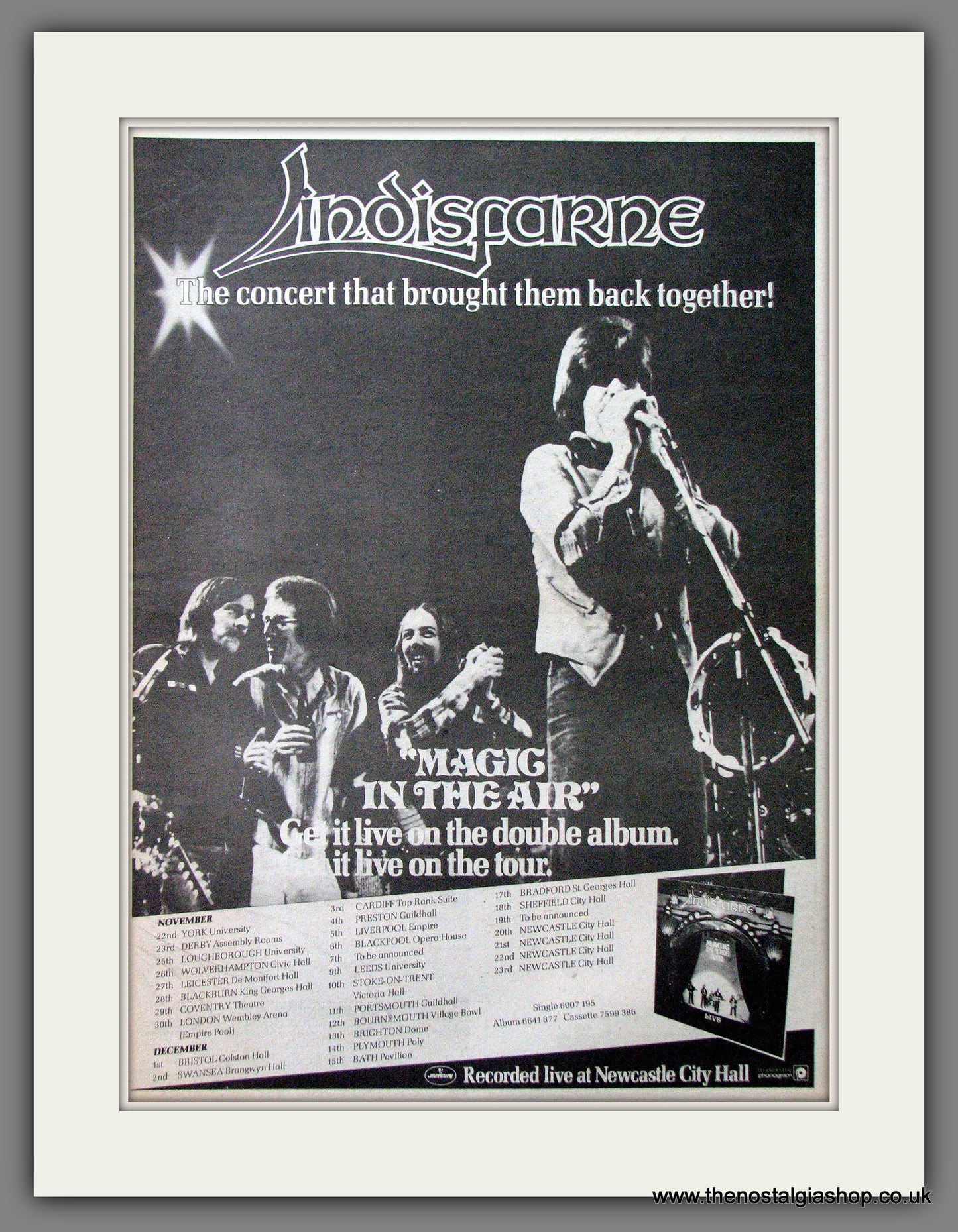 Lindisfarne Magic In The Air. Original Advert 1978 (ref AD12751)