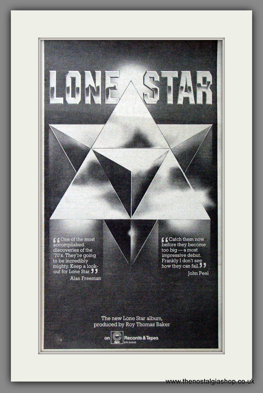 Lone Star New Album. Original Advert 1976 (ref AD12754)