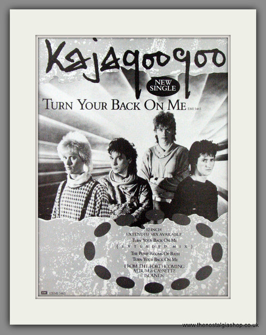Kajagoogoo. Turn Your Back On Me. 1984 Original Advert (ref AD55093)