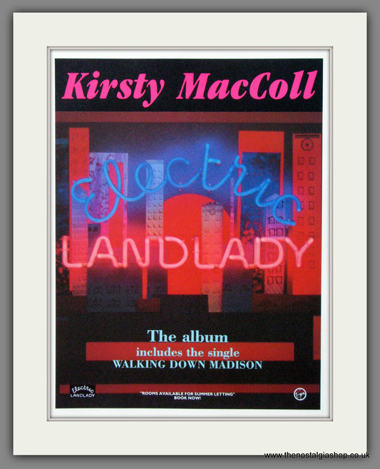 Kirsty MacColl. Electric Landlady. 1991 Original Advert (ref AD55122)